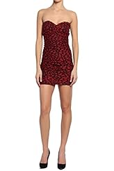 Cotton/Polyester Leopard Print Lace Cutout Ruched Bandage Dress/Bodycon Dress/Mini Dress 