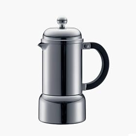 Bodum Chambord Espresso Maker, Stove Top, 6 Cup, 0.8l, 27 oz, Stainless Steel