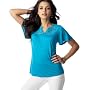 Cha Cha Vente Lace-Trim Flutter-Sleeve Jersey Top