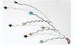Shooting Star Air Sculpture Hanging Mobile by Q3 Art - MBL-SSTAR