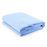 V&A Ikat Gingham Blue Throw||RLCTB