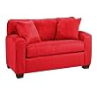 Capri Oversize Microsuede Sleeper Chair - Red