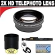 2x Digital Telephoto Professional Series Lens + Lens Adapter Tube (If Needed) + Lenspen + Lens Cap Keeper + DB ROTH Micro Fiber Cloth For The Panasonic Lumix FZ28 FZ18 Digital Cameras