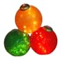 Barcana 40-Inch Illuminated Fiberglass, Christmas Ornament Cluster--One Red, One Gold and One Green