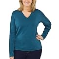 Merona&reg; Collection Merino Long Sleeve V-Neck Sweater - Teal
