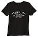 America Flag Rhinestone - Patriotic Women's Cut T-Shirt