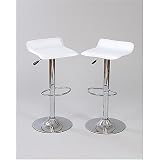 Pair of Stafford Bar Stools - White