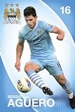 Manchester City F.C. Maxi Poster Featuring Sergio Aguero 61×91.5cm