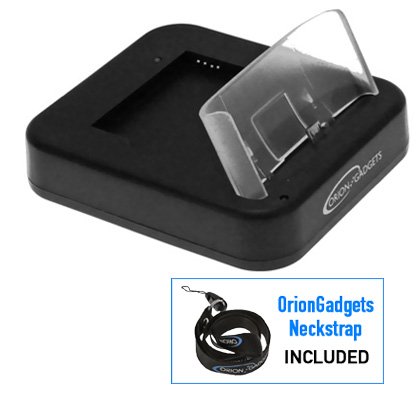 Oriongadgets USB Sync & Charge Cradle / Docking Station (w/ 2nd battery support) for HTC HD7 (Includes OrionGadgets Neck Strap)