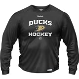 Reebok Anaheim Ducks Center Ice Progression Long Sleeve Speedwick T-Shirt Large