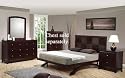 4pc Eastern King Size Bedroom Set Espresso Finish