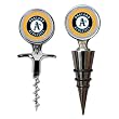 Oakland Athletics MLB Cork Screw and Wine Bottle Topper Set by Great American Products