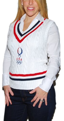 Polo Ralph Lauren WoMens Usa Olympic Cable Sweater Vest Medium