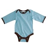 Organic Long Sleeve Basic Bodysuit by Baby Soy (0-3 months, Ocean)