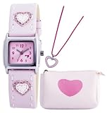 Tikkers Mädchen-Armbanduhr Analog Formgehäuse rosa AS014