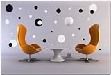 Jumbo Black Polka Dot Design Wall Transfer Stickers