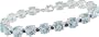 30 Carat Blue Topaz and Blue Sapphire Bracelet in Sterling Silver