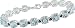 30 Carat Blue Topaz and Blue Sapphire Bracelet in Sterling Silver