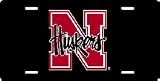 Nebraska Cornhuskers Black Laser Cut License Plate