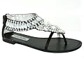 Steve Madden Women's Spaced Flat Sandal,Rhinestone,6 M US