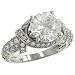 Jewelry : Pave Diamond Engagement Ring 1.35cttw (cz center)