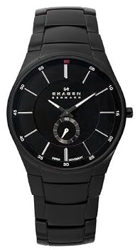 Skagen #924XLBXB Men's Black IP Stainless Steel Slim Classic with an Edge Slim Dress Watch