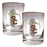 Southern California Trojans 2 Piece Rocks Glass Set NCAA College Athletics