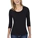 Merona&reg; Double Layer 3/4 Length Sleeve Scoop with Shirring - Ebony
