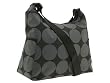 Dot Hobo Diaper Bag with Lime Green Interior and Accessories
