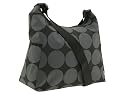 Dot Hobo Diaper Bag with Lime Green Interior and Accessories