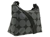 Dot Hobo Diaper Bag with Lime Green Interior and Accessories