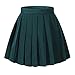 Girls`s High waist School kilt skirt Cosplay Fancy up Costumes (XS,Dark Green)