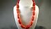 Fashion Necklace - Large Tribal Chunky Coral Necklace - Adult Jewelry