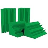 Auralex LENGRE LENRD Bass Traps in Kelly Green 8- 12x12x17 Triangular; 24 Long