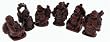 Set of 6 Imitation Redwood (Resin) Buddhas