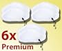 6x MICROFASER TUCH Bodentuch Ersatzt�cher CLEAN MAXX DAMPFBESEN DREIECKIG NEU