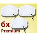 6x MICROFASER TUCH Bodentuch Ersatzt�cher CLEAN MAXX DAMPFBESEN DREIECKIG NEU
