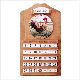 Perpetual Wall Calendar clock by Unknow