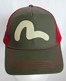 Evisu - NEW $90+ Evisu EU-ED Gull Cap Red / Khaki Hat Italy
