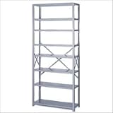 Lyon Workspace Products 8365 8000 Series Open Shelving - 8 Shelves: 84' H x 48' W x 24' D