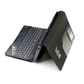 Poetic ASUS Transformer TF300 Leather Keyboard Portfolio Stand Case Cover for TF300 Black(Included 2 Micro SD Card... by 