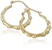 9ct Yellow Gold AMC99930 Ladies Bamboo Creole Earrings