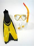 National Geographic Snorkeler Wahoo Mask Snorkel Fins Bag Set - Blue