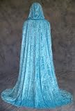 Sky BLUE Velvet Cloak Cape Wedding Wicca Medieval LARP by Artemisia Designs
