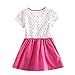Coralup Little Girls Cartoon Long Sleeved Casual Cotton Dress 4-5Years Pink