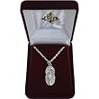 Silver-Plated Necklace with 18" Chain and 1" Pendant of Jesus Figure and Descending Dove