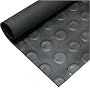 Coin-Grip Rubber Floor Mat - Black - 1/8" x 48" Rolls