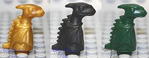 Generic New Lego Lot 3 Baby Dragon Norbert Statue Minifig Minifigures Black Green Gold