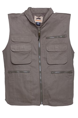 Humvee hmv-vr-k-xl x-large cotton ranger vest with hide…
