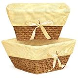 Badger Basket Honey Basket with Yellow Gingham Liner